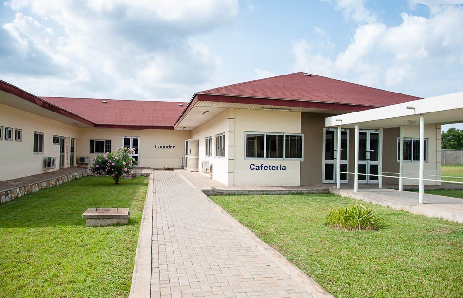 The walkway to the cafeteria